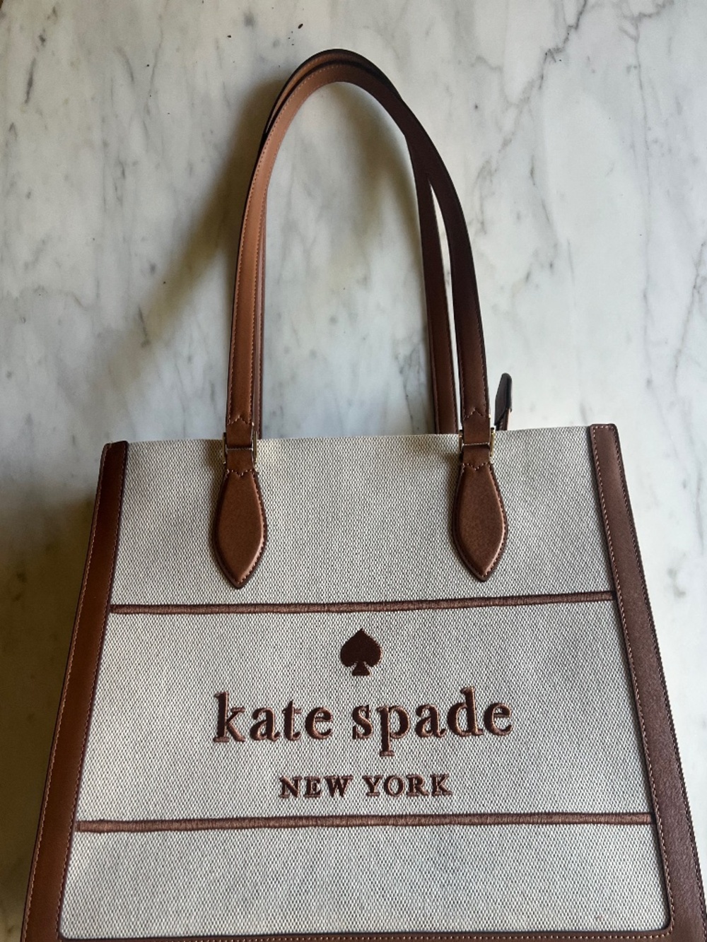 Kate spade white and brown bag (satchel)